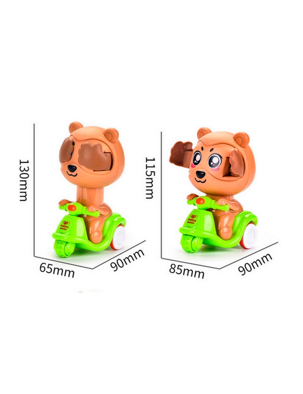 Motos De Impulso Animales Tigre Oso Pato Perro X 4 Unidades