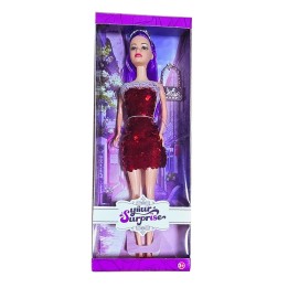 Muñeca Vestido Escamas Multicolor Moda Fashion Juguete Niña