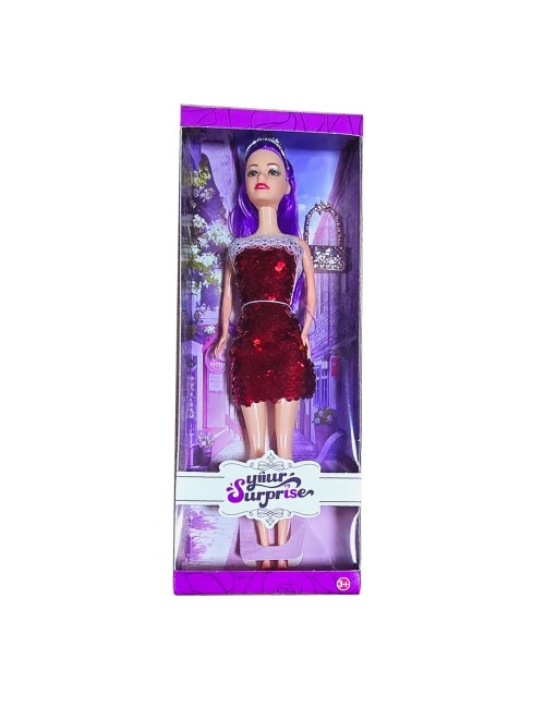 Muñeca Vestido Escamas Multicolor Moda Fashion Juguete Niña