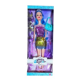 Muñeca Vestido Escamas Multicolor Moda Fashion Juguete Niña