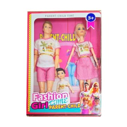 Muñeca Muñeco Hijo Familia Vestido Juguete Interactivo Niña