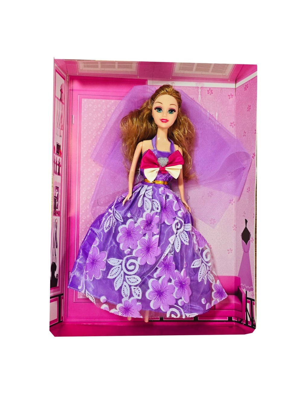 Muñeca Princesa Vestido Velo Elegante Juguete Niña