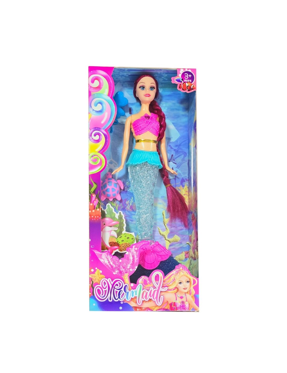 Muñeca Sirena Cola Multicolor Luces Juguete Niñas