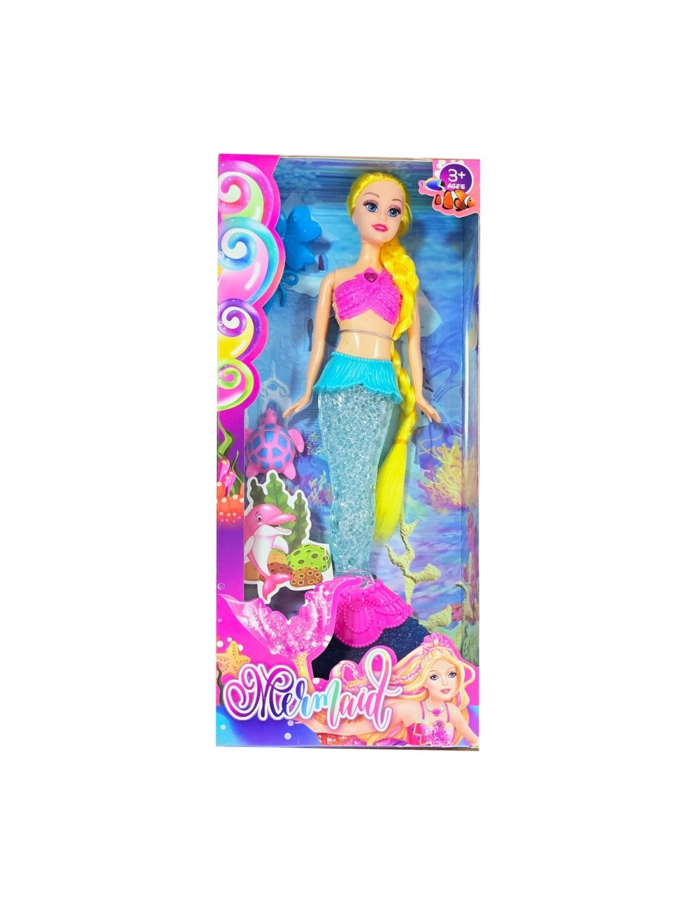 Muñeca Sirena Cola Multicolor Luces Juguete Niñas
