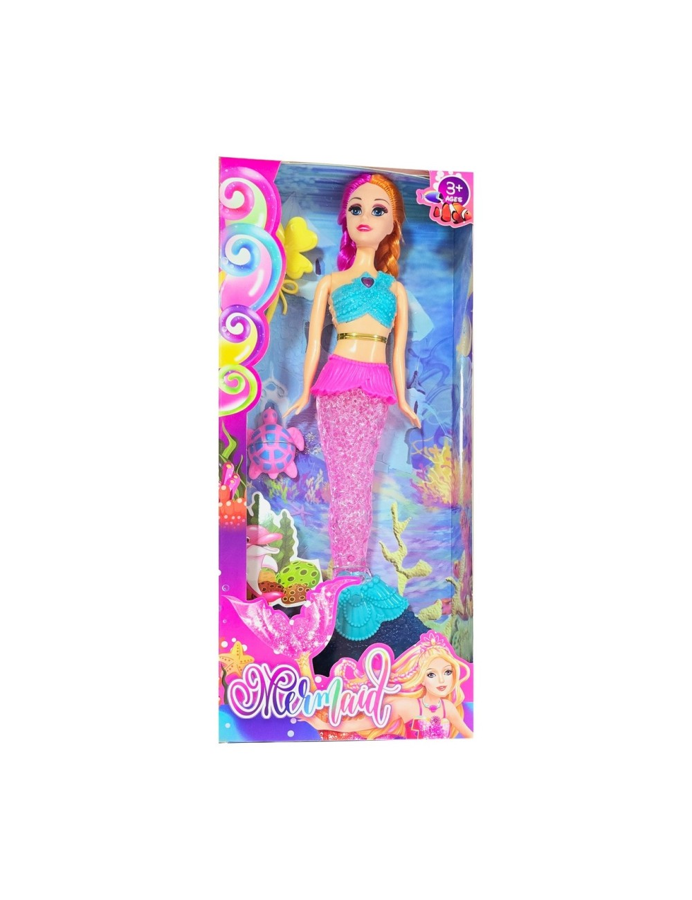 Muñeca Sirena Cola Multicolor Luces Juguete Niñas
