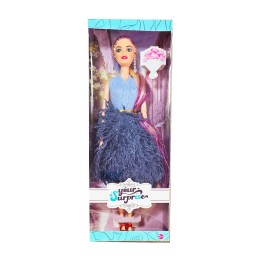 Muñeca Vestido Flecos Multicolor Juguete Niñas