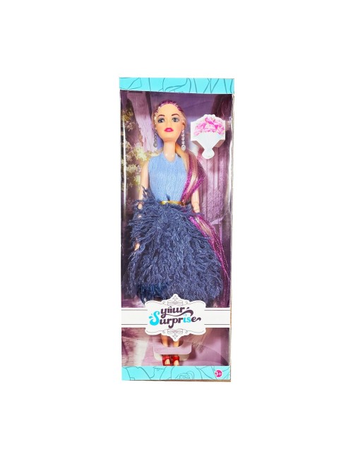 Muñeca Vestido Flecos Multicolor Juguete Niñas