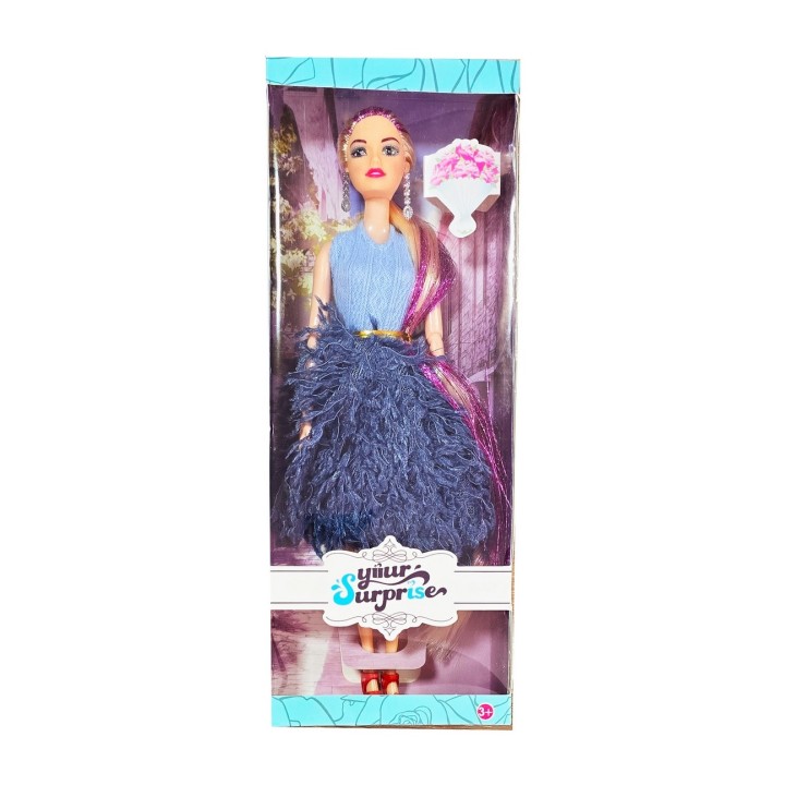 Muñeca Vestido Flecos Multicolor Juguete Niñas