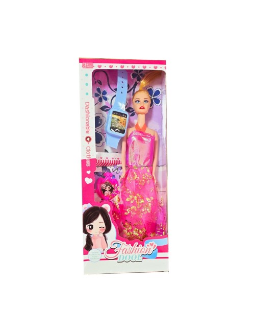 Muñeca Vestido Multicolor Con Reloj De Juguete Niñas