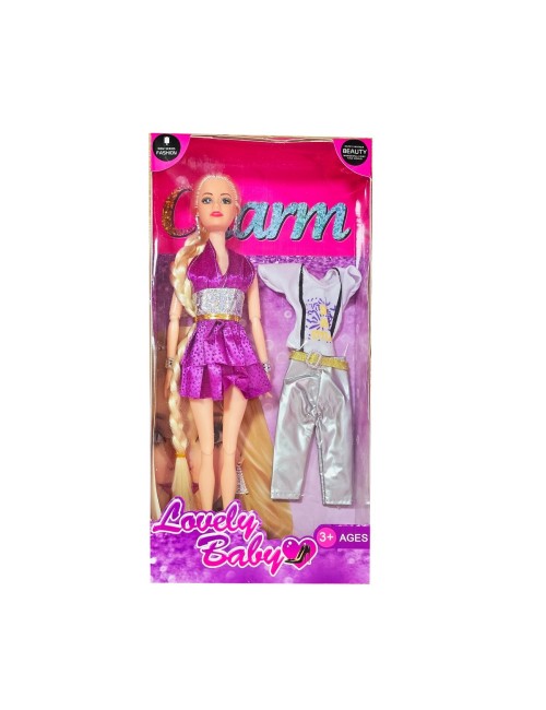 Muñeca Vestido Multicolor Y Vestuario Deportivo Juguete Niña