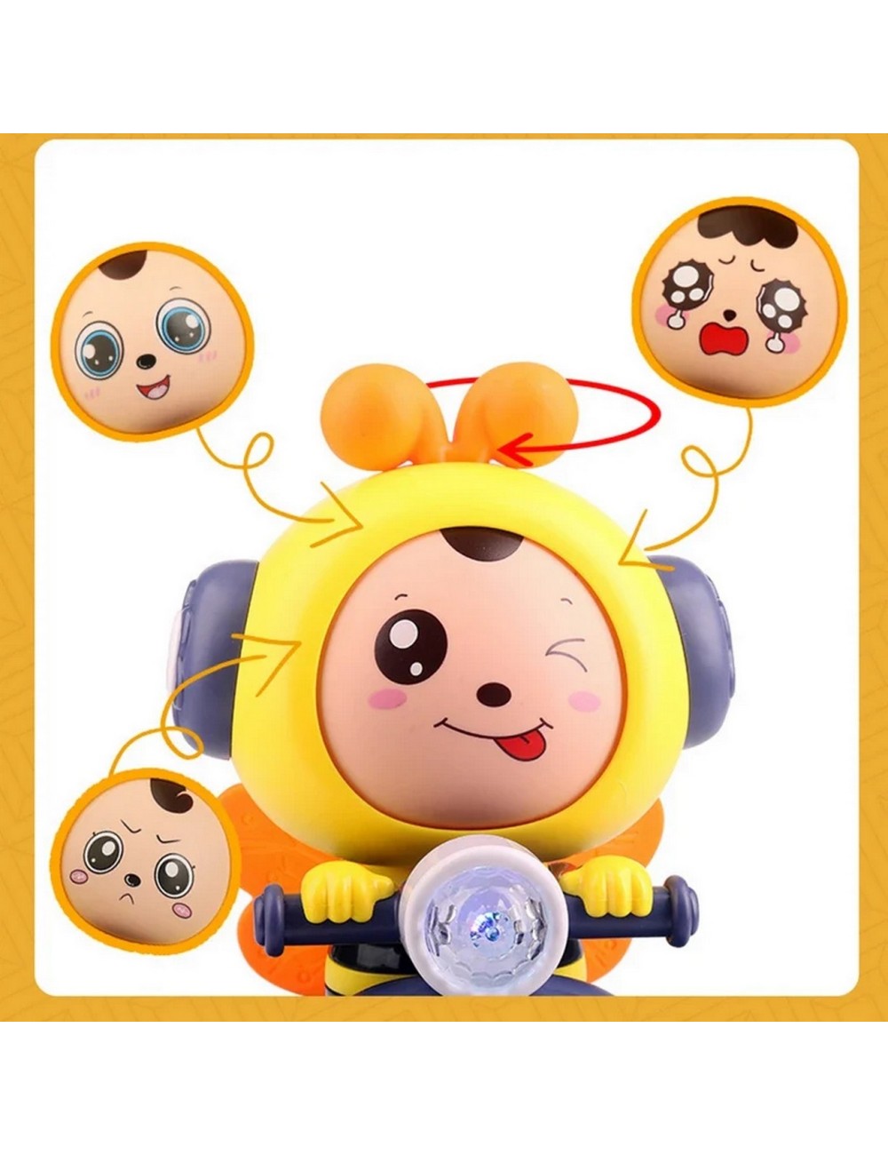 Robot Abeja Feliz Scooter Luces Sonidos Juguete +baterias