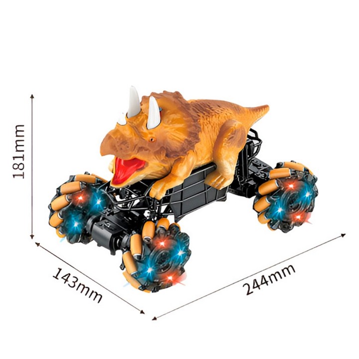 Carro Dinosaurio Triceraptos Recargable Control Remoto Niño