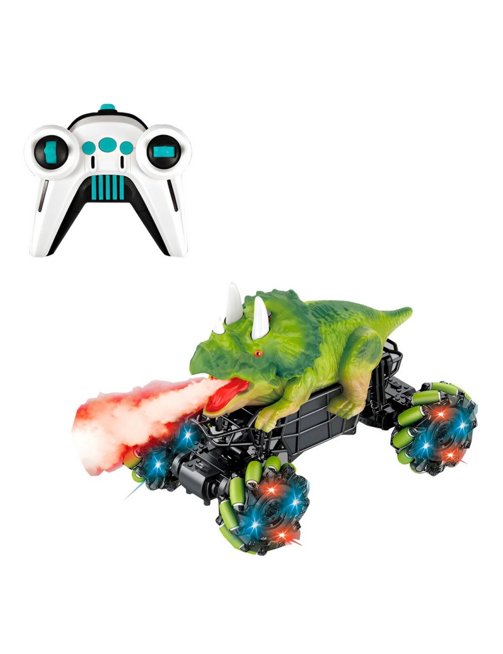 Carro Dinosaurio Triceraptos Recargable Control Remoto Niño