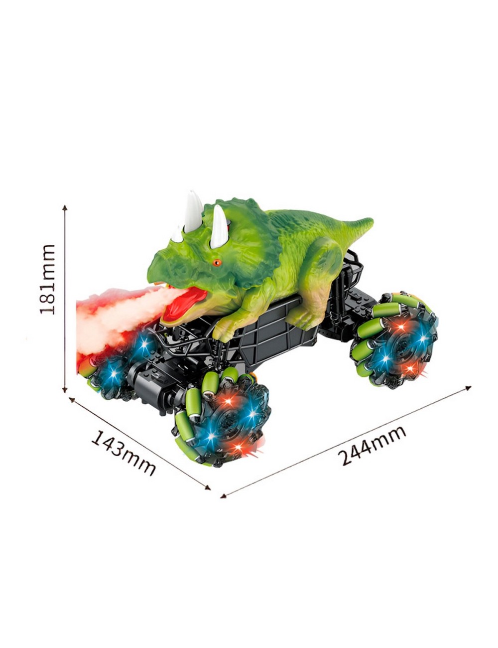 Carro Dinosaurio Triceraptos Recargable Control Remoto Niño