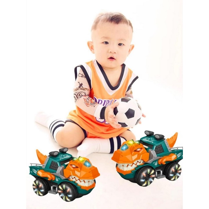 Carro Camioneta Dinosaurio Luces Sonido Movimiento + Bateria