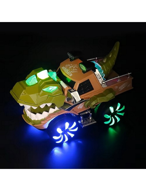 Carro Camioneta Dinosaurio Luces Sonido Movimiento + Bateria