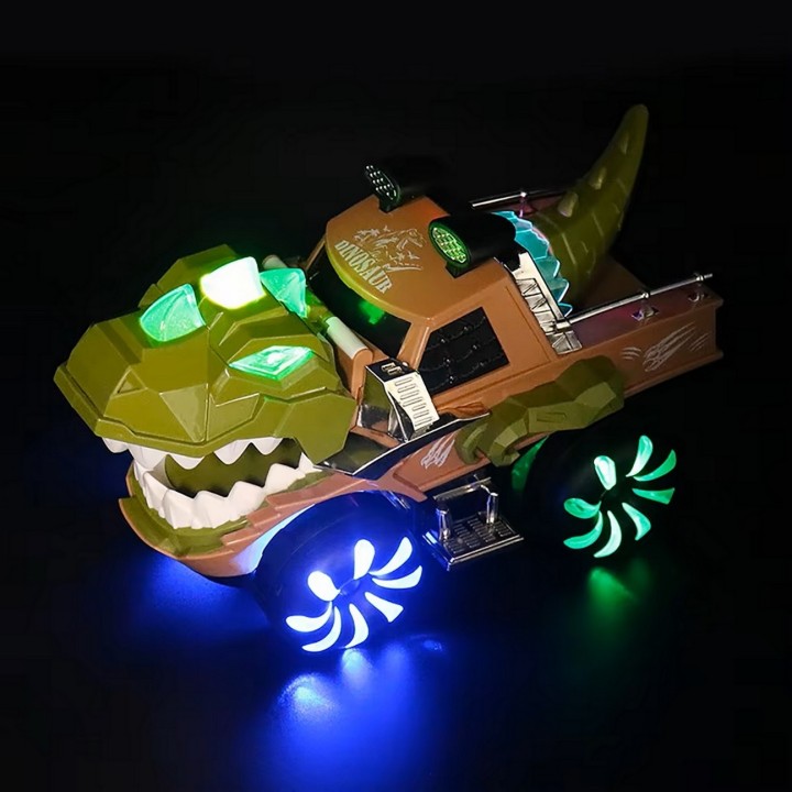 Carro Camioneta Dinosaurio Luces Sonido Movimiento + Bateria