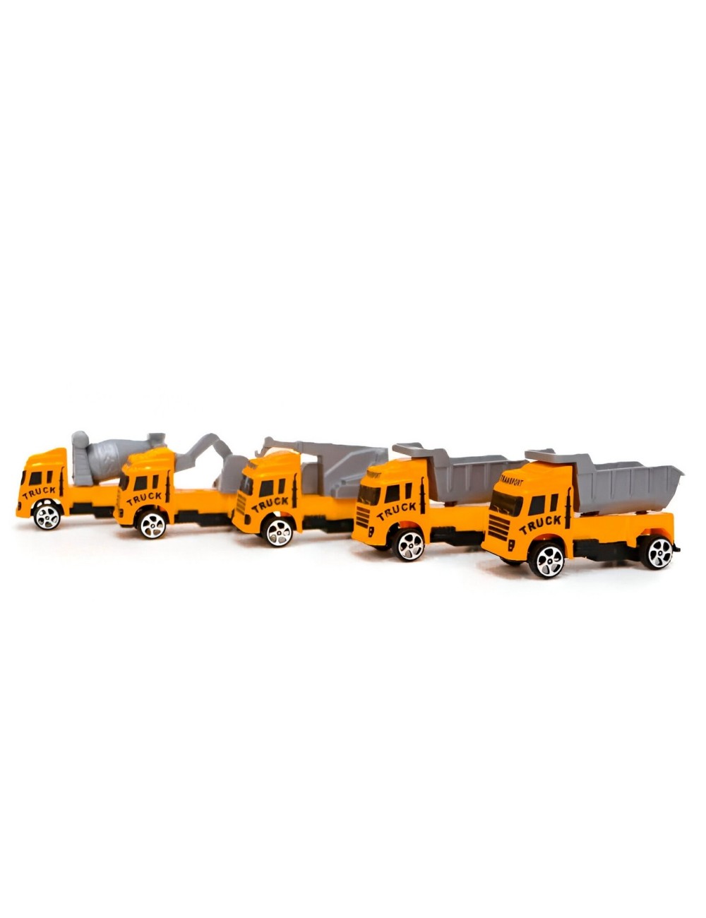 Carro Camion Construccion Linea Amarilla Juguetex 12unidades