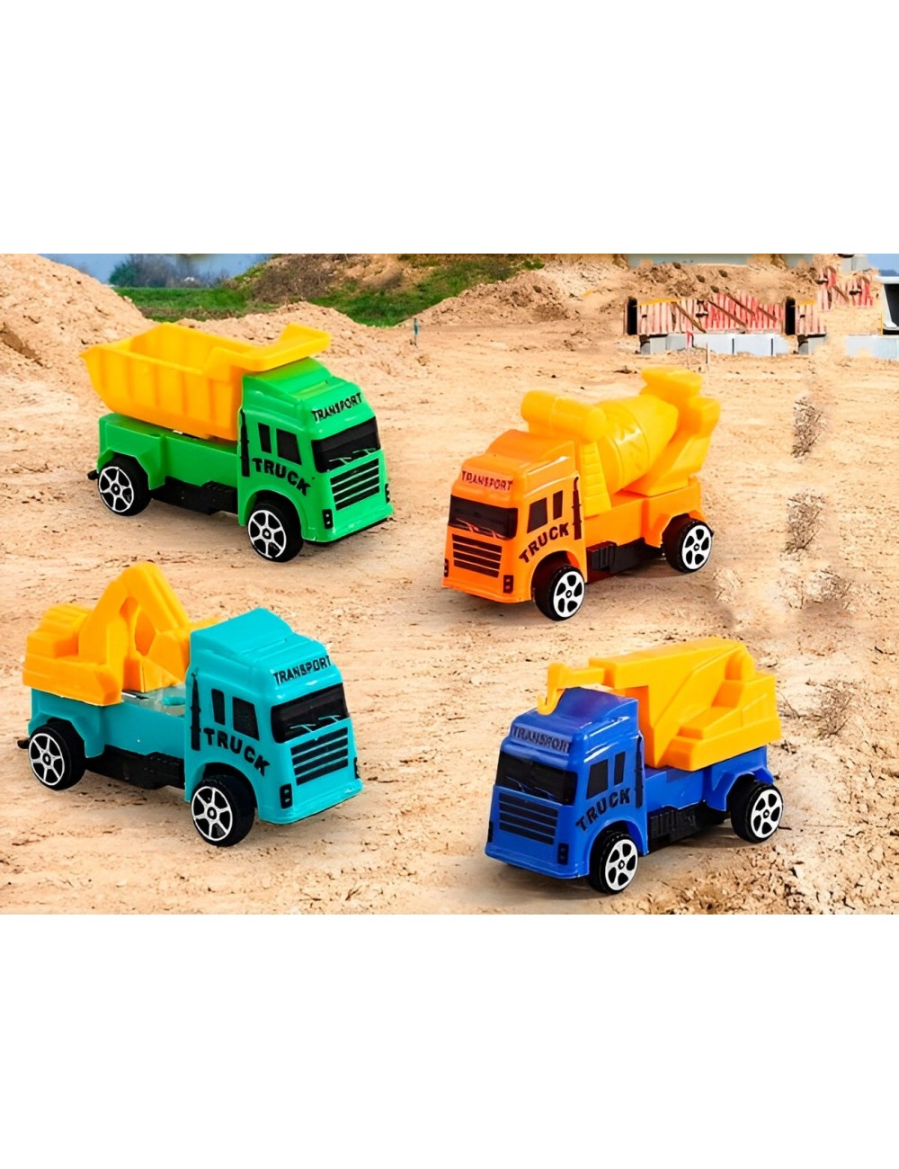 Carro Camion Construccion Multicolor Juguete X 12 Unidades