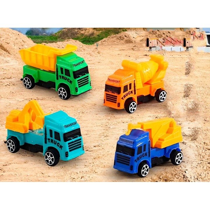Carro Camion Construccion Multicolor Juguete X 12 Unidades