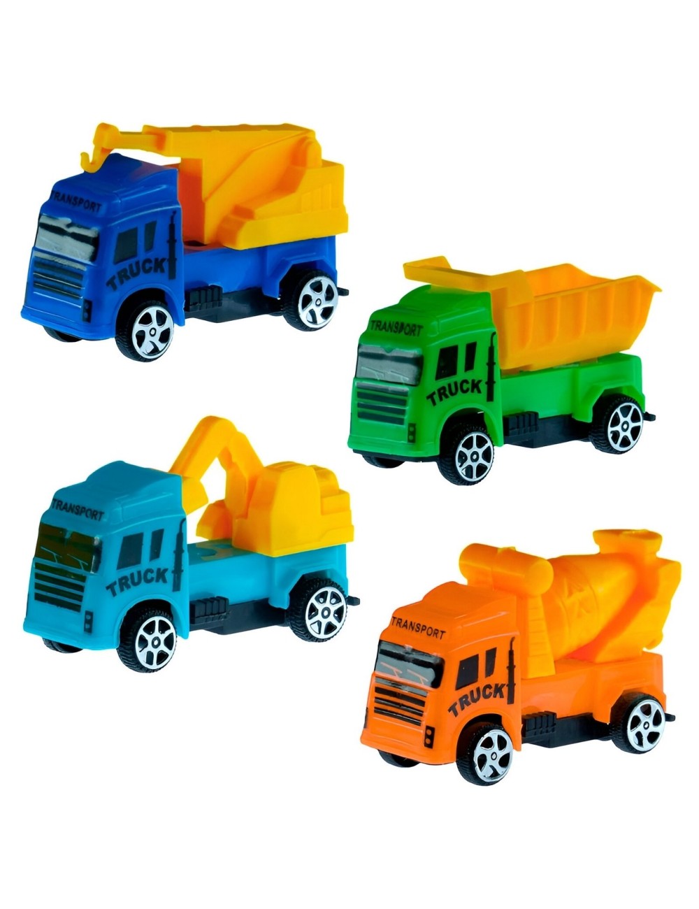 Carro Camion Construccion Multicolor Juguete X 12 Unidades