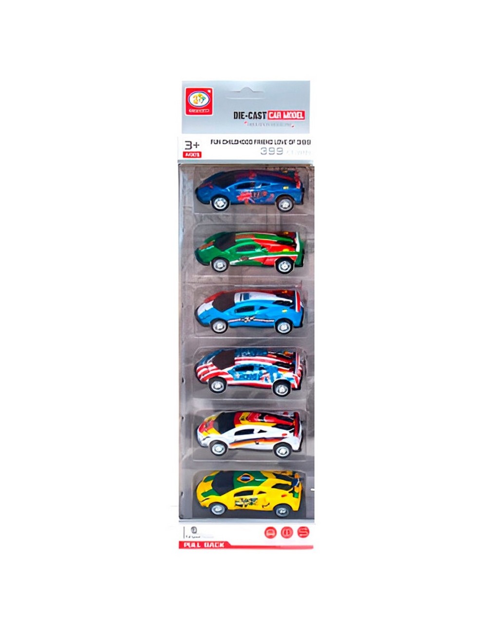 Carro De Impulso Rally Paises Juguete Niño X 6 Unidades