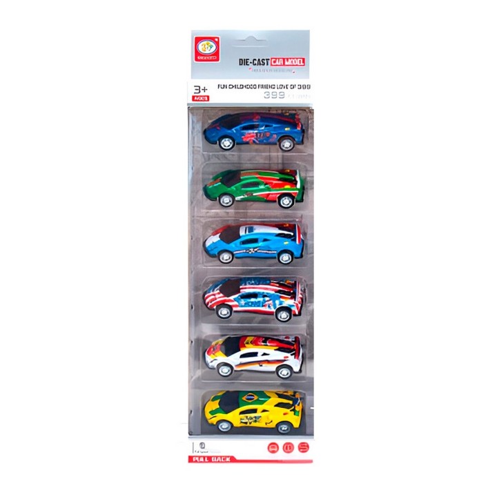 Carro De Impulso Rally Paises Juguete Niño X 6 Unidades