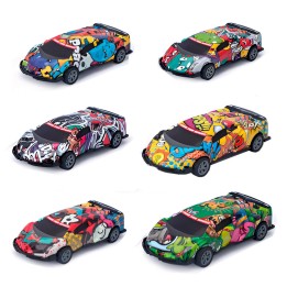 Carro Rally De Impulso Grafiti Juguete Niño X 6 Unidades