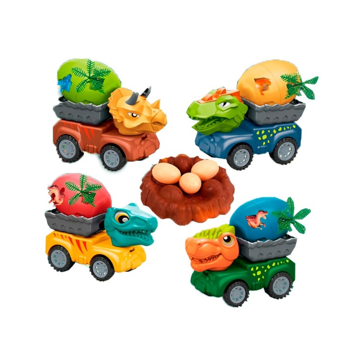 Carros Dinosaurios Huevos Juguete Interactivo X 4 Unidades