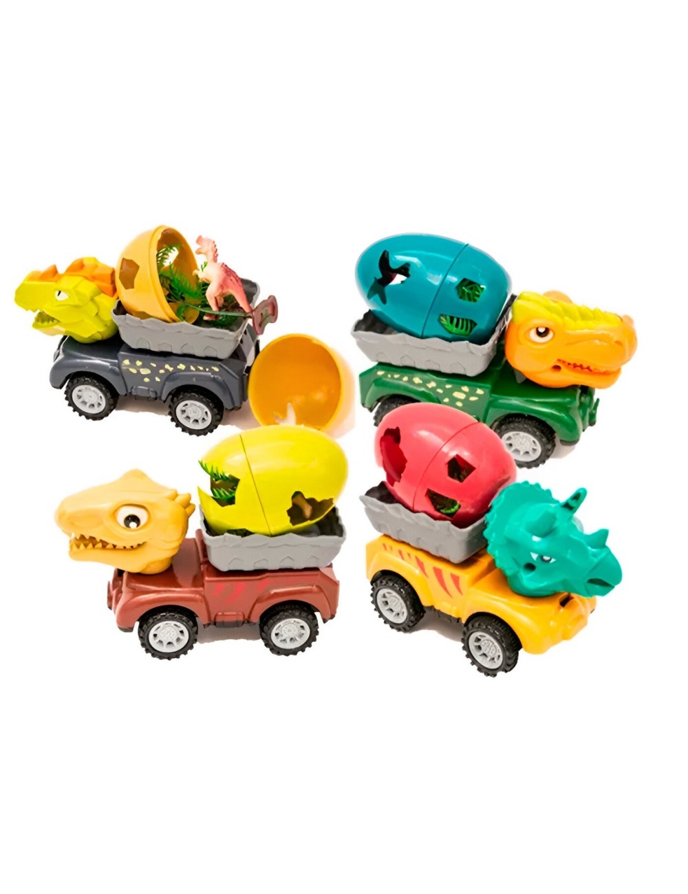 Carros Dinosaurios Huevos Juguete Interactivo X 4 Unidades