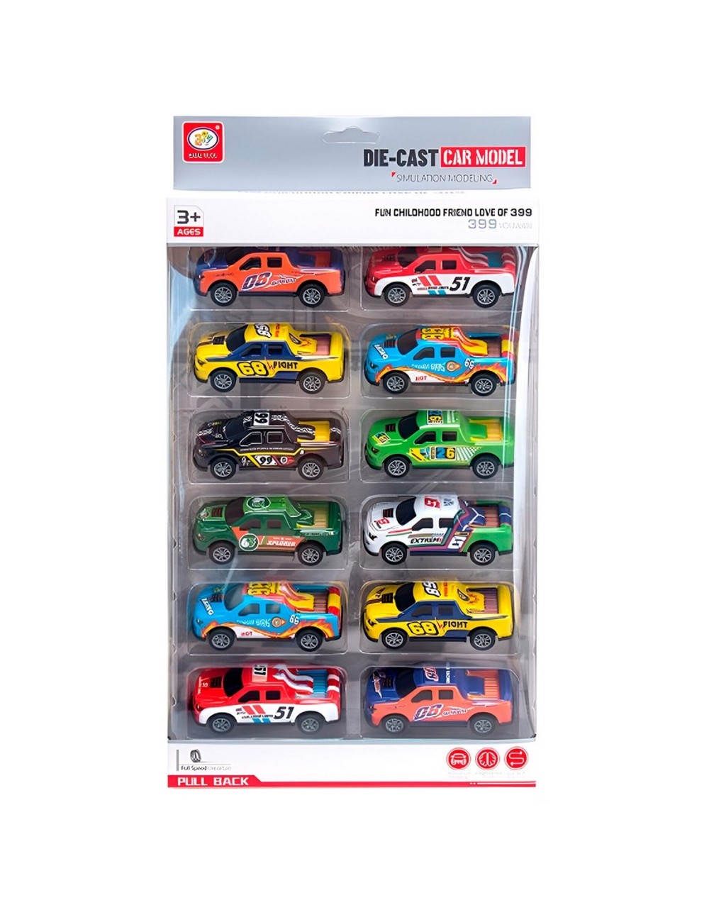 Camioneta Deportiva Carrera Rally De Impulso Niño X 12 Pcs