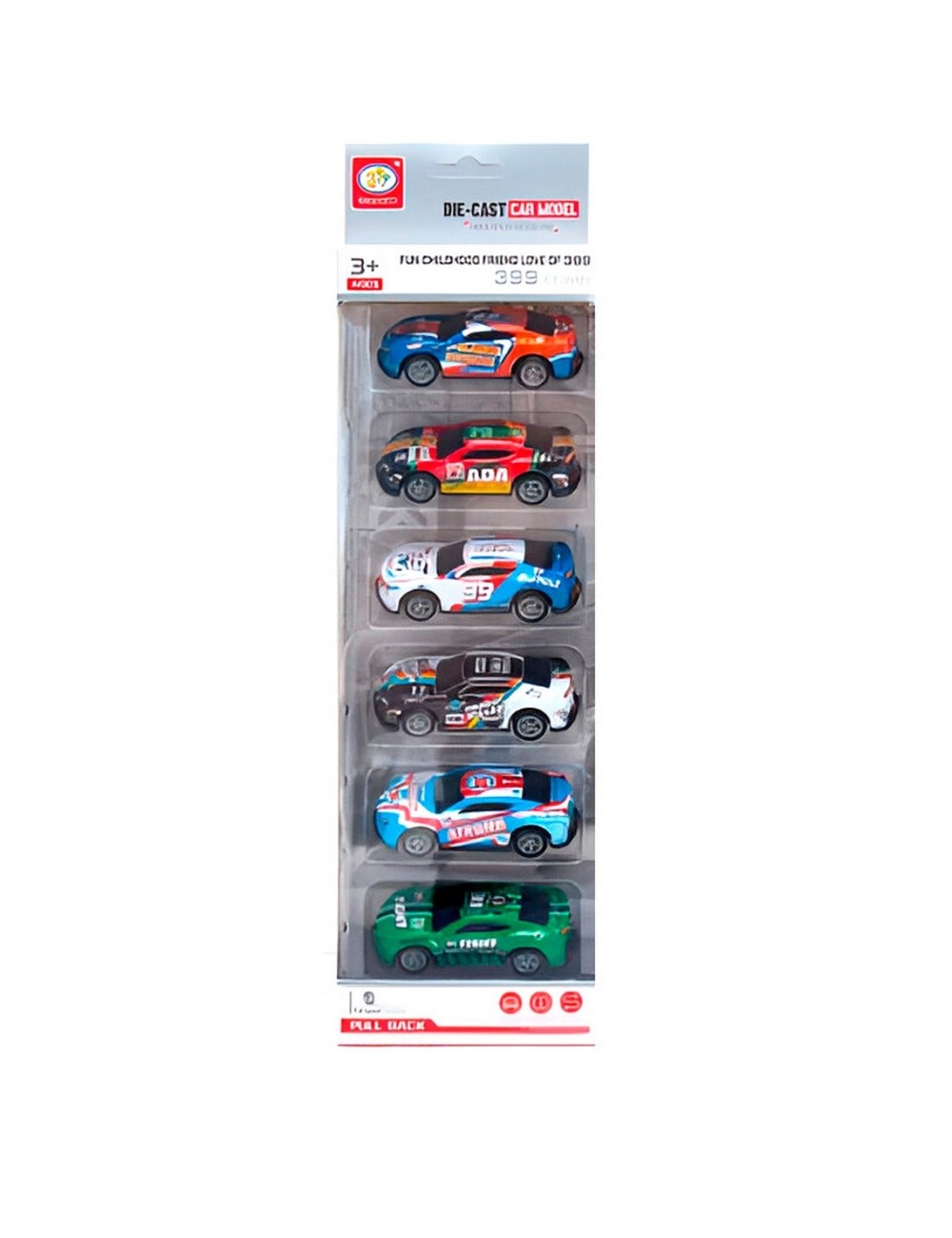 Carro Rally De Impulso Speed Juguete Niño X 6 Unidades