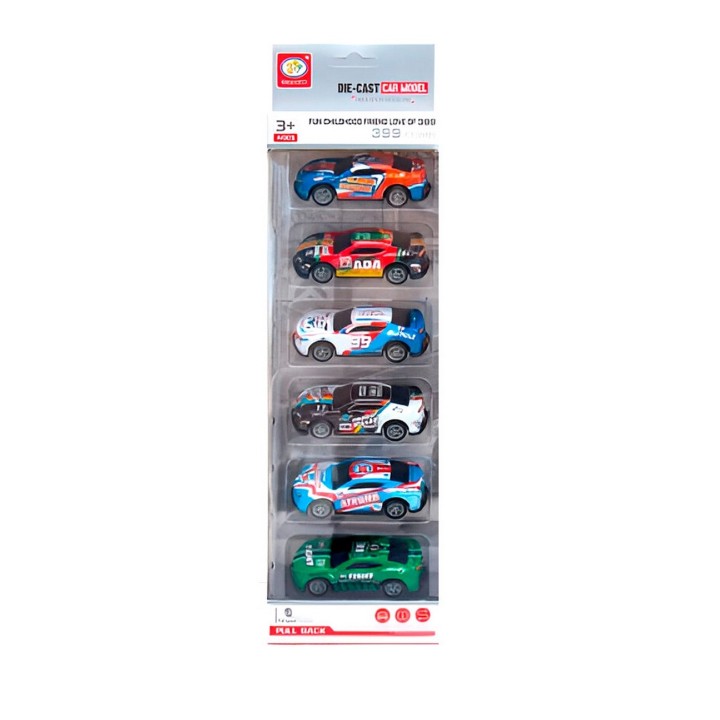 Carro Rally De Impulso Speed Juguete Niño X 6 Unidades