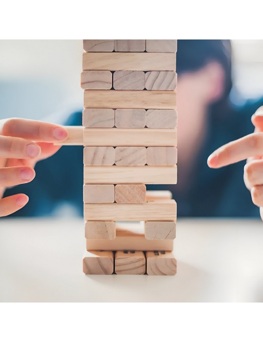 Jenga Torre Madera Pequeña Bloques 48pc Dados Juego Mesa