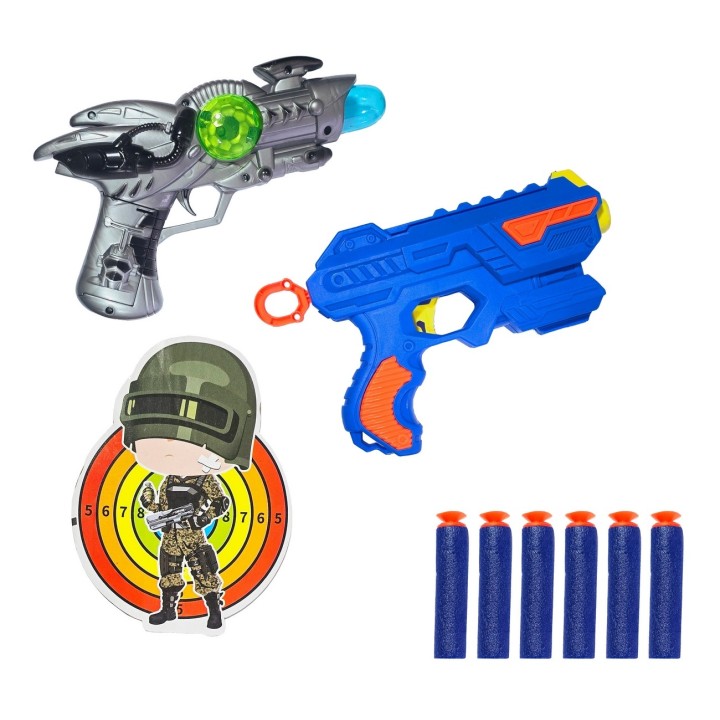 Pistola Lanza Dardos Nerf Multiples Juguete Tiro Al Blanco