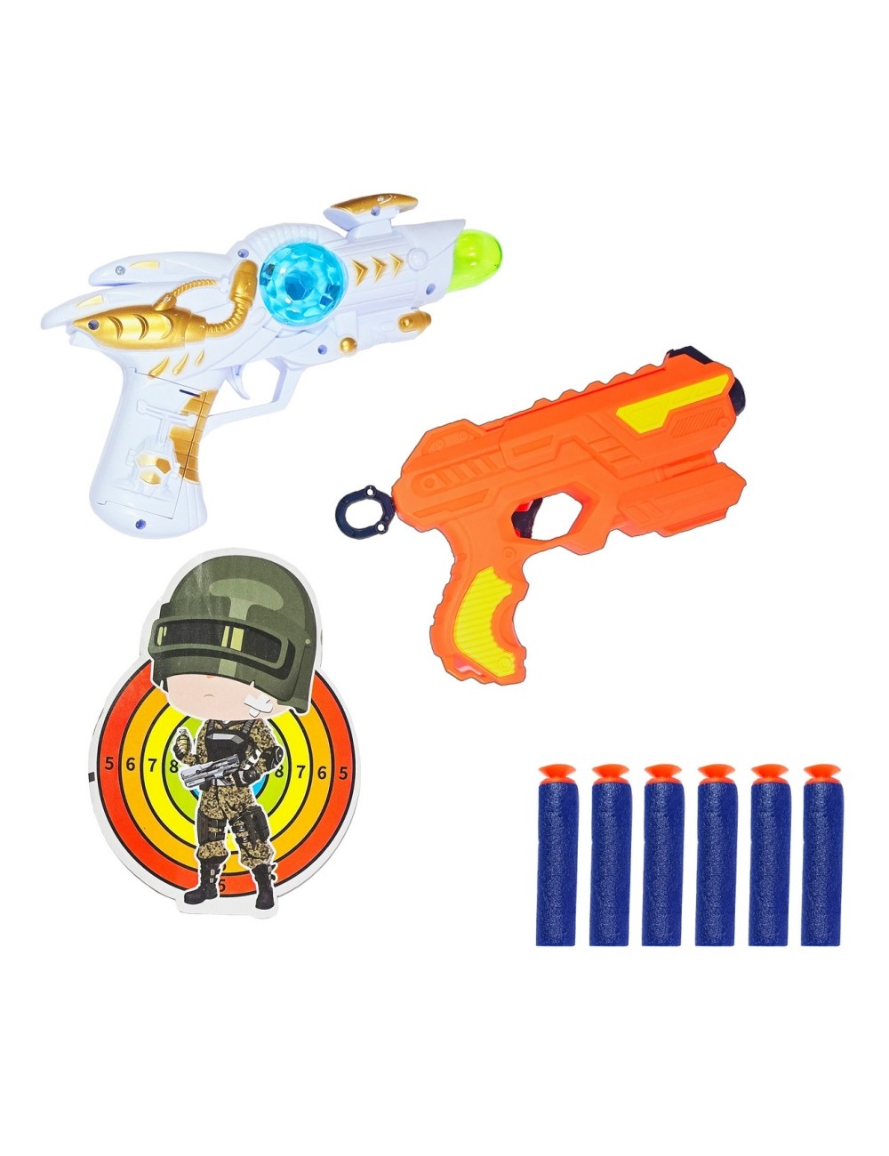 Pistola Lanza Dardos Nerf Multiples Juguete Tiro Al Blanco