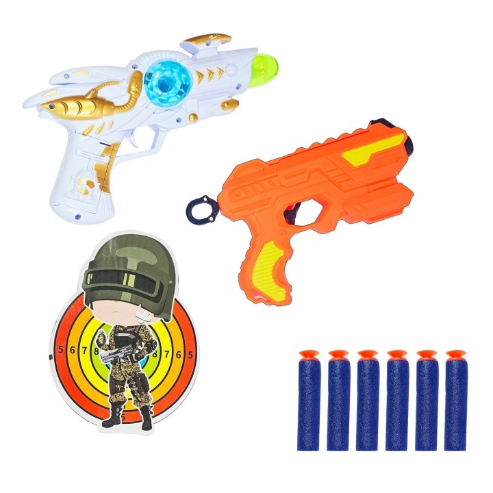 Pistola Lanza Dardos Nerf Multiples Juguete Tiro Al Blanco