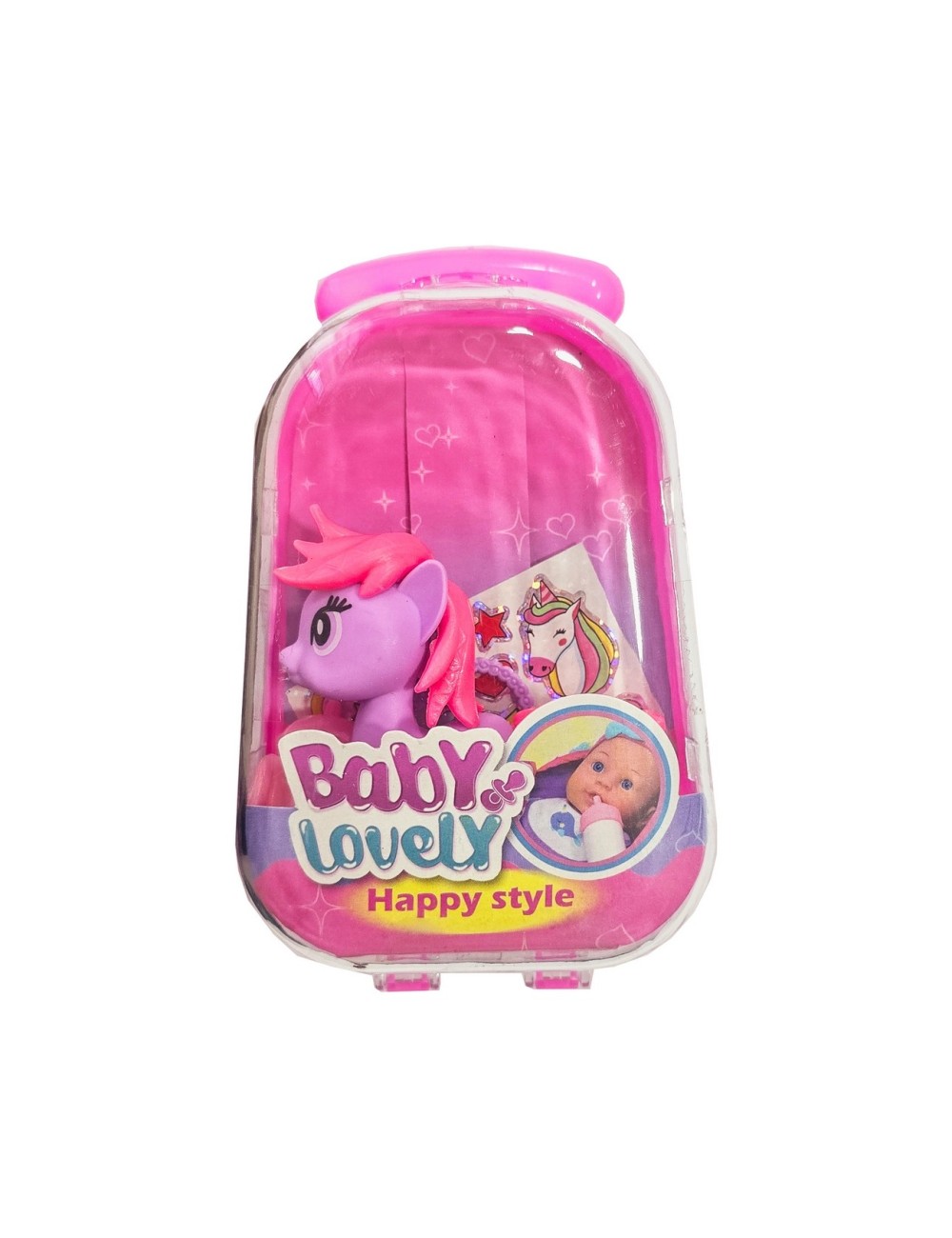 Unicornio Pony Juguete Niñas Maleta Sticker Didactico X 3 Un