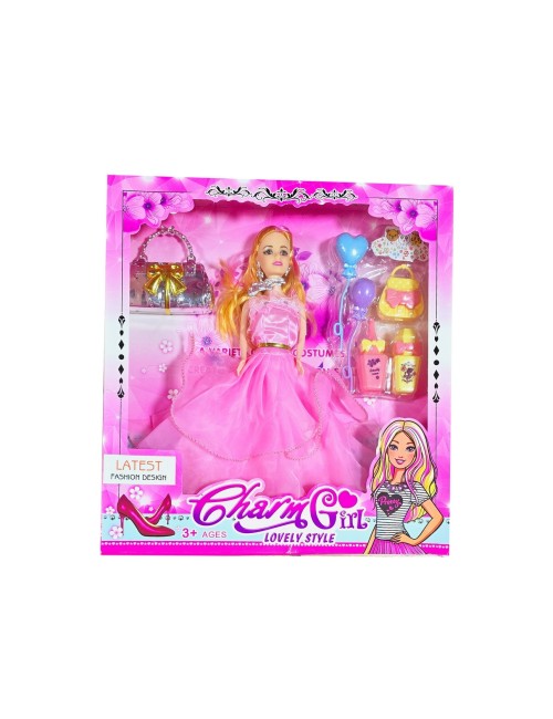 Muñeca Vestidos Bolso Plateado Globo Juguete Niñas