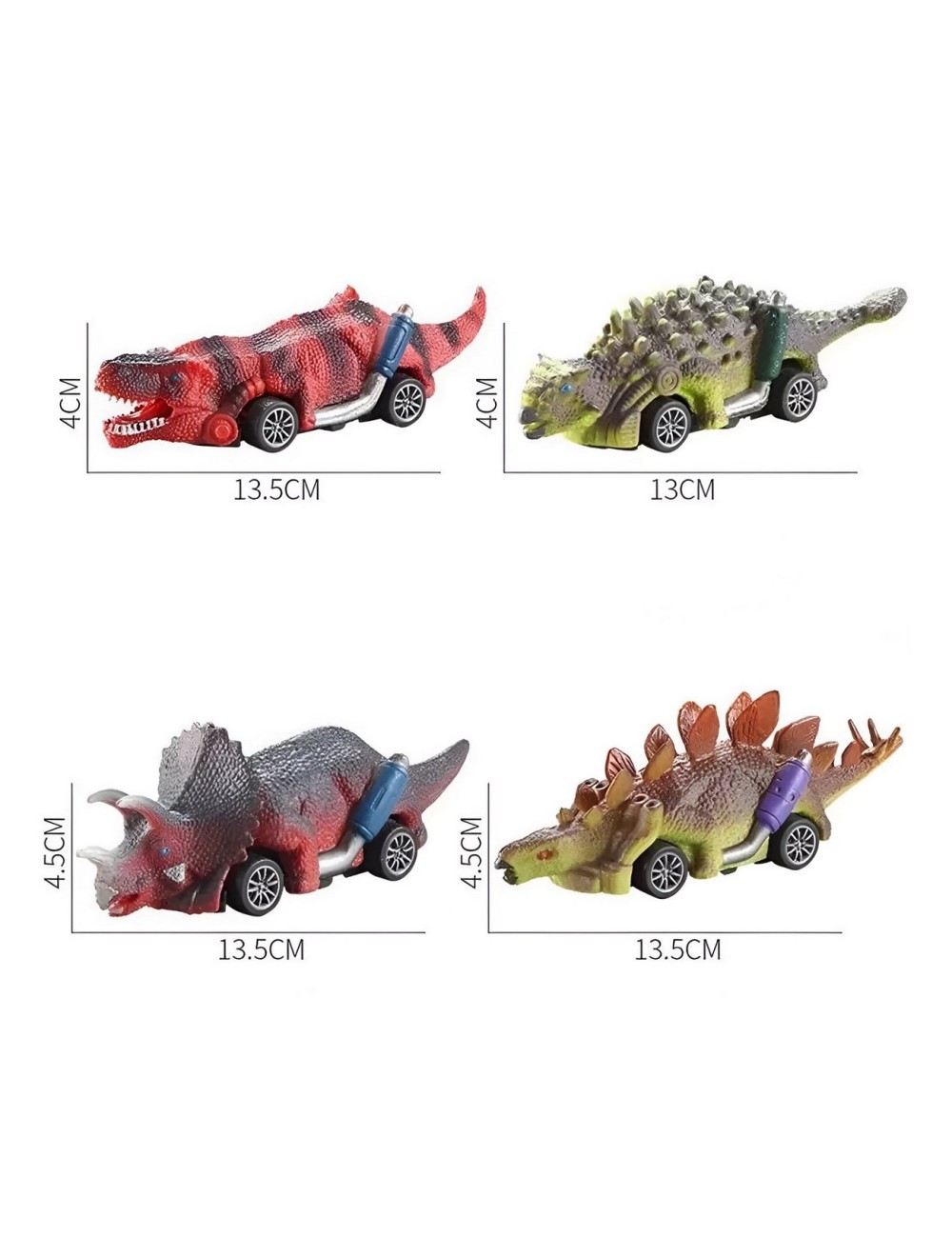 Carros Dinosaurios Kit De Impulso Juguete Didactico Niño