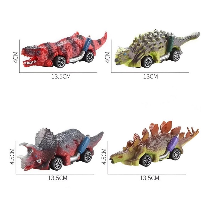 Carros Dinosaurios Kit De Impulso Juguete Didactico Niño