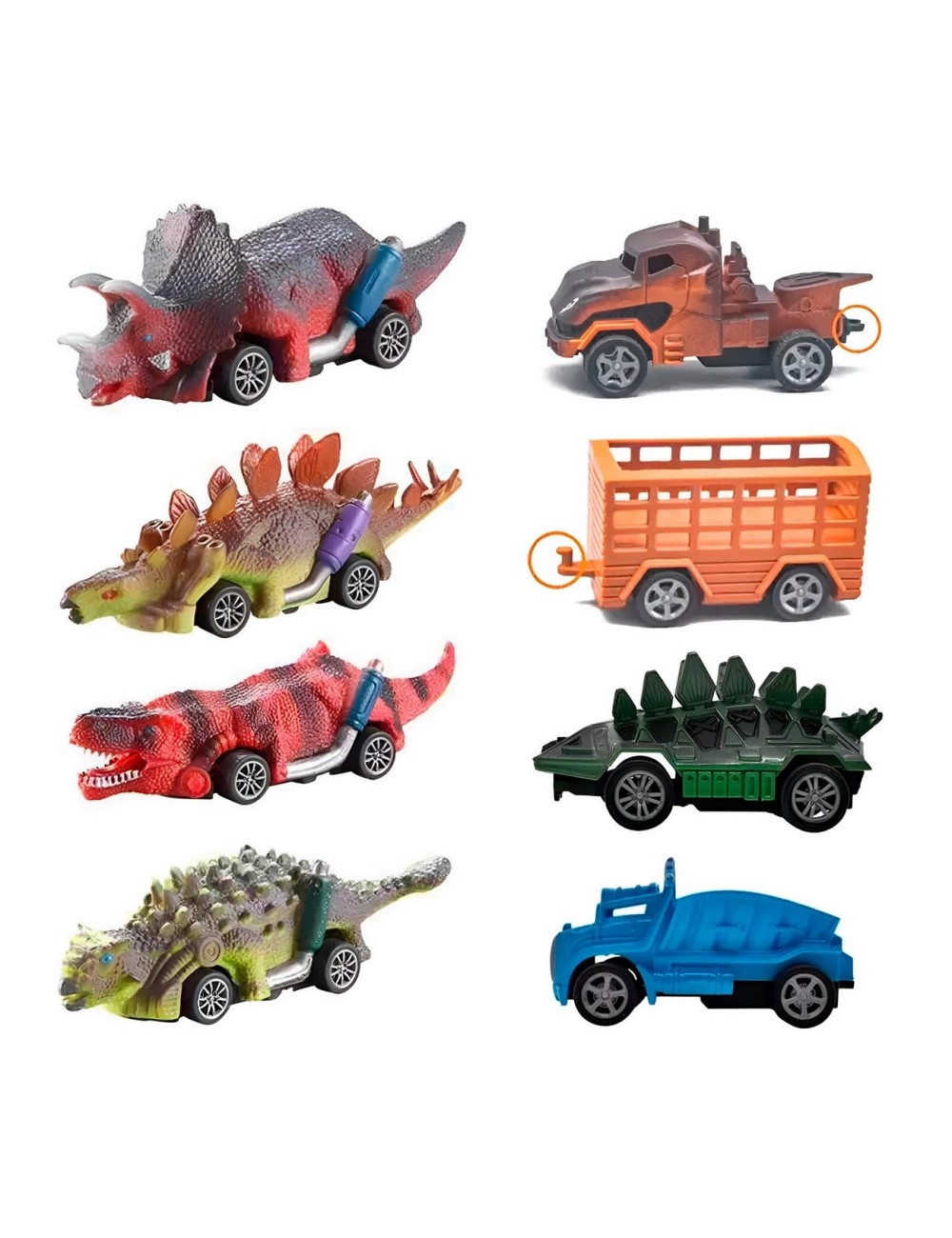 Carros Dinosaurios Kit De Impulso Juguete Didactico Niño