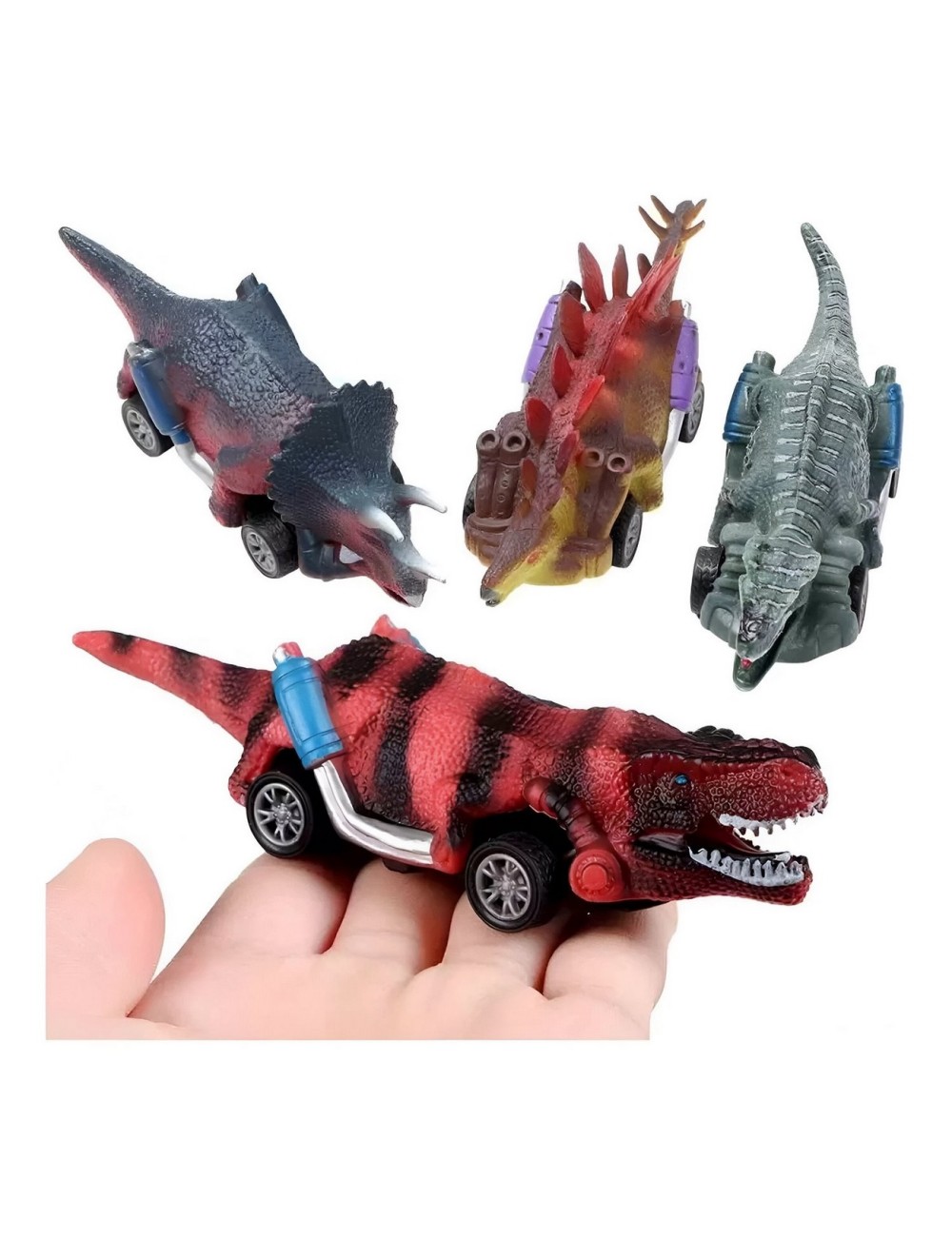 Carros Dinosaurios Kit De Impulso Juguete Didactico Niño