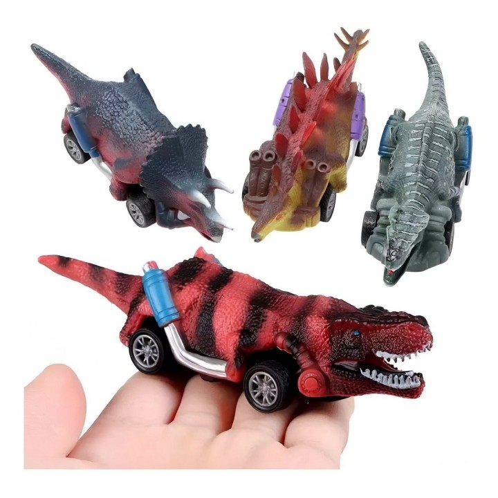 Carros Dinosaurios Kit De Impulso Juguete Didactico Niño