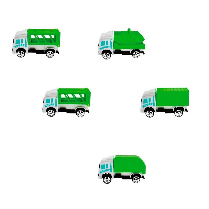 Carro Camiones Recoleccion Grua X 5 Unidades Juguete Niños