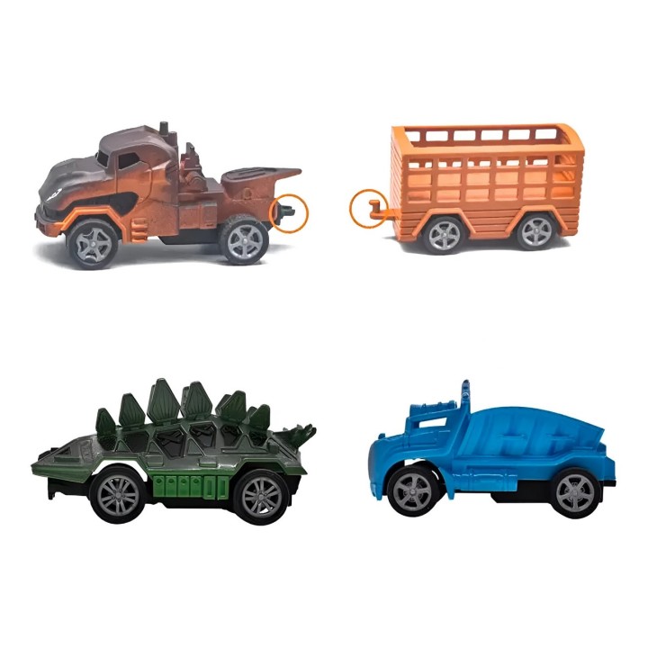 Carros De Impulso Dinosaurio Juguete Interactivo X 6 Unidade