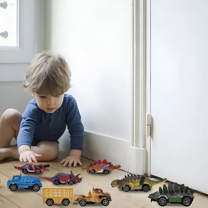 Carros De Impulso Dinosaurio Juguete Interactivo X 6 Unidade