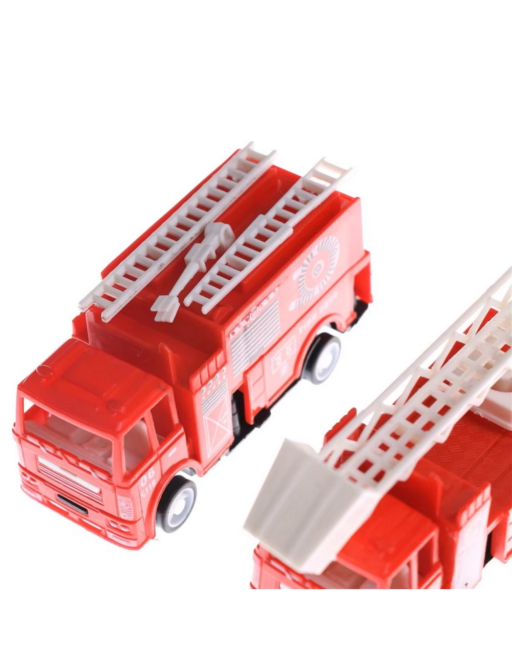 Carros Camiones De Impulso Bomberos Gruas X 4 Unidades