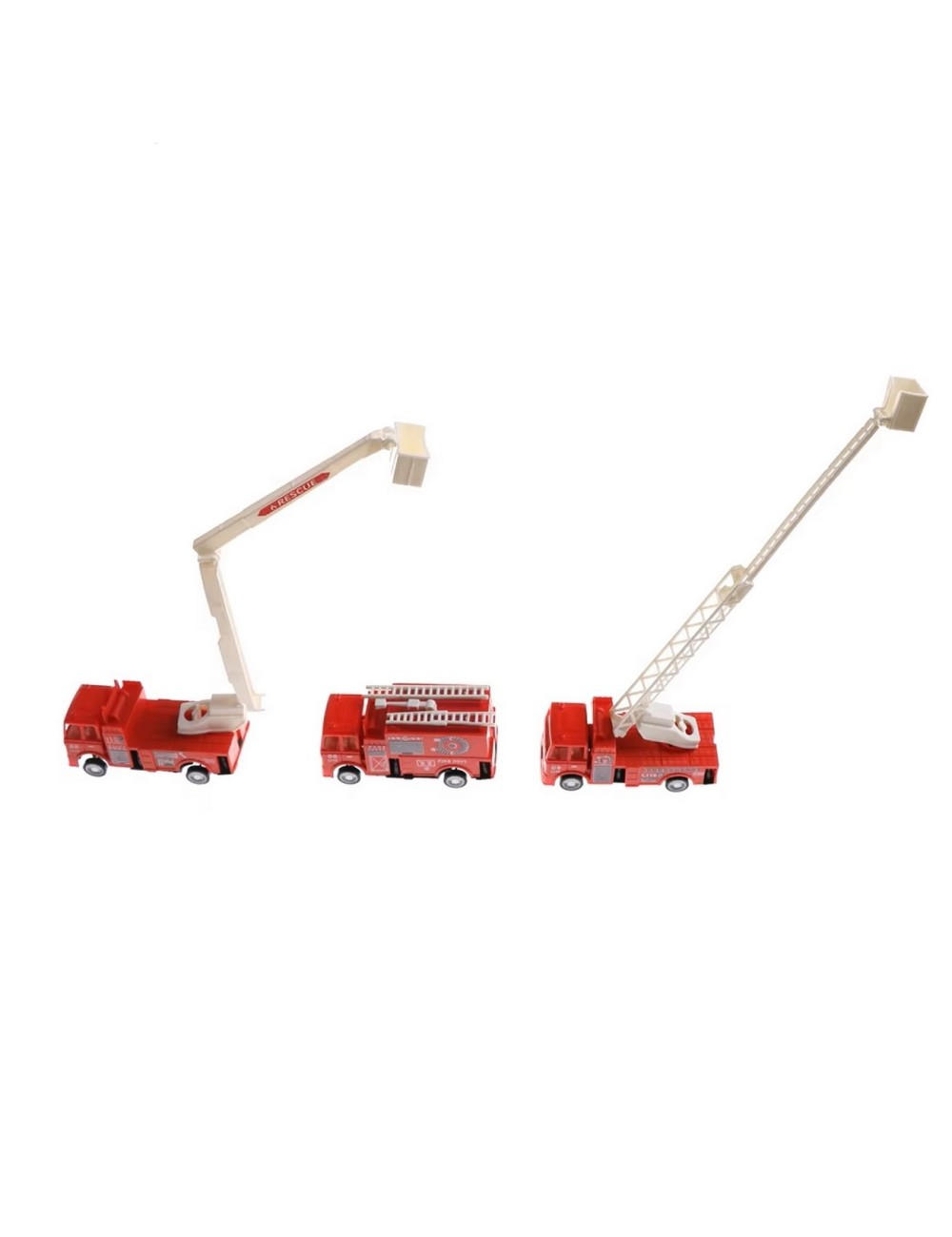Carros Camiones De Impulso Bomberos Gruas X 4 Unidades