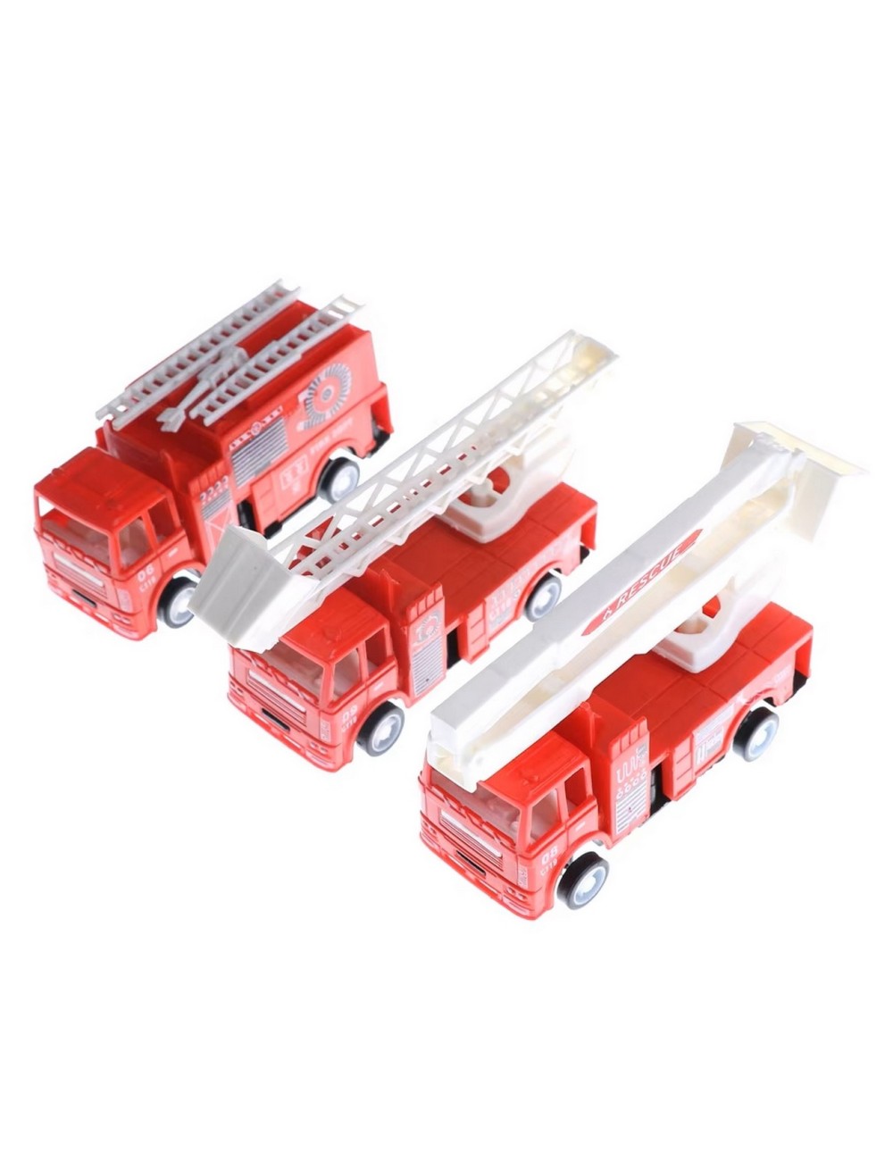 Carros Camiones De Impulso Bomberos Gruas X 4 Unidades